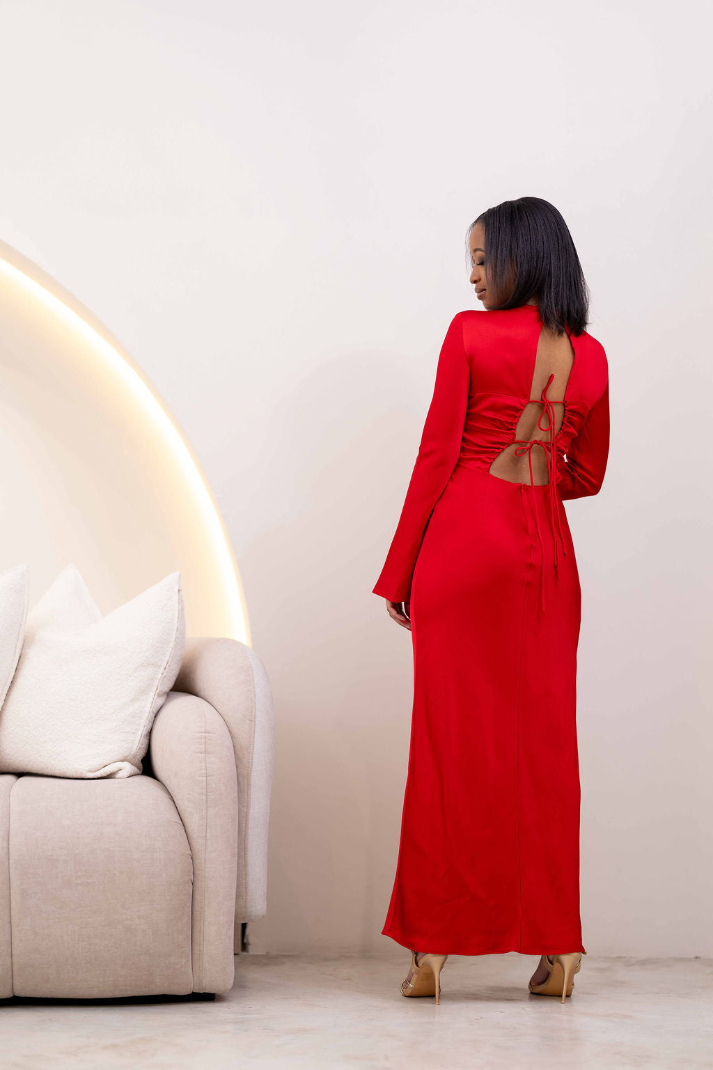 Low-cut back dress