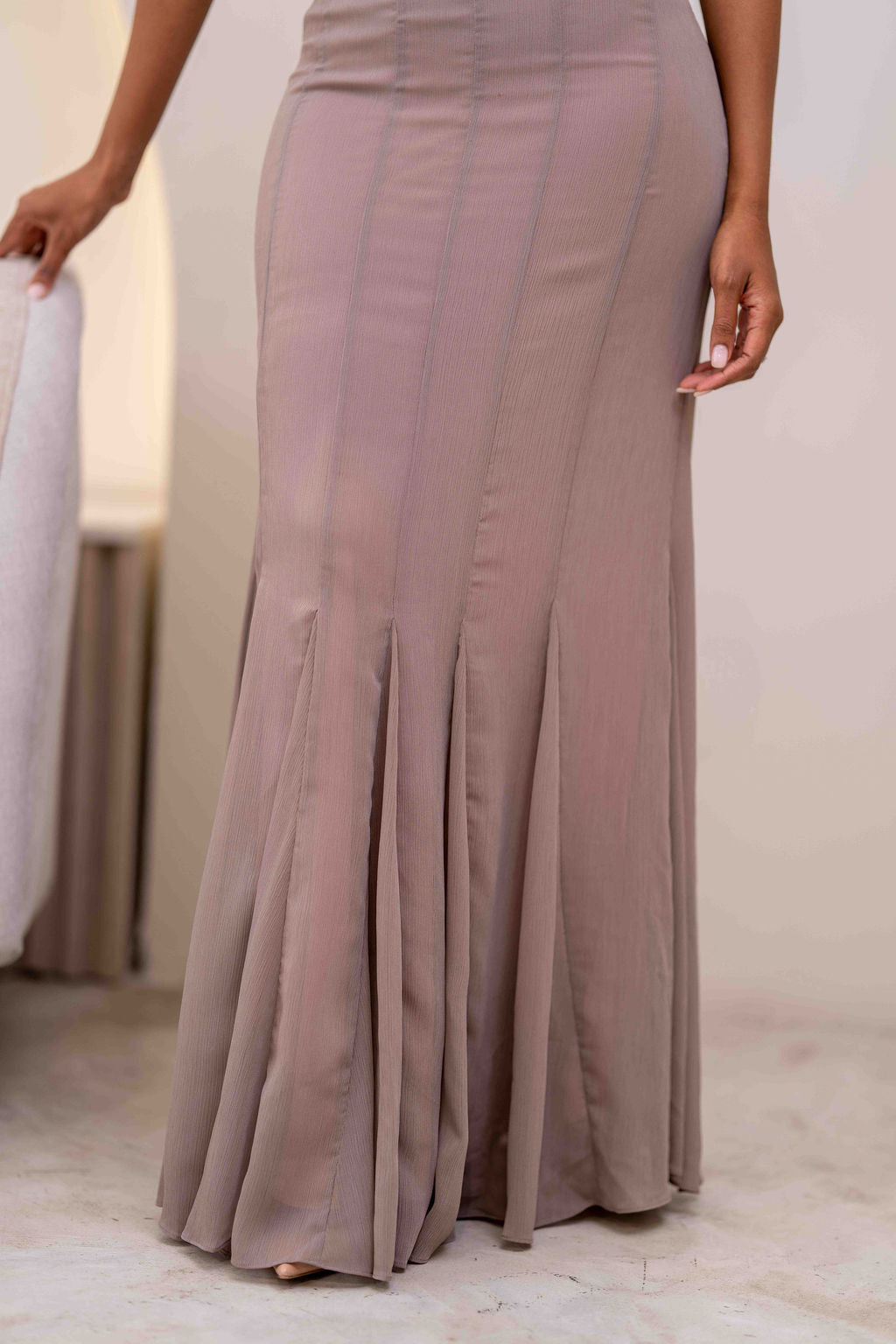 Georgette dress with ruffles